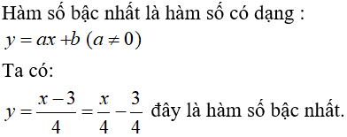 17 câu trắc nghiệm Hàm số y = ax + b có đáp án