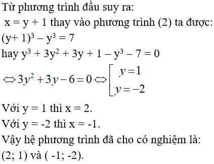 9 câu trắc nghiệm Một số ví dụ về hệ phương trình bậc hai hai ẩn có đáp án