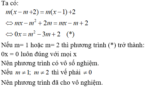 21 câu trắc nghiệm Phương trình bậc nhất và phương trình bậc hai một ẩn có đáp án