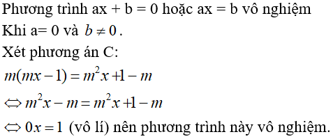 21 câu trắc nghiệm Phương trình bậc nhất và phương trình bậc hai một ẩn có đáp án