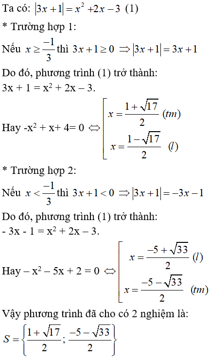 11 câu trắc nghiệm Phương trình quy về phương trình bậc nhất, bậc hai có đáp án