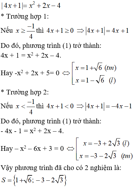 11 câu trắc nghiệm Phương trình quy về phương trình bậc nhất, bậc hai có đáp án