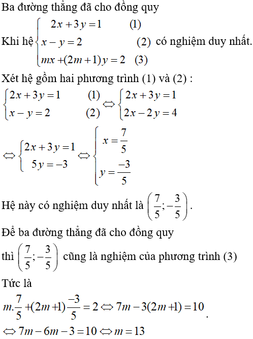 10 câu trắc nghiệm Phương trình và hệ phương trình bậc nhất nhiều ẩn có đáp án