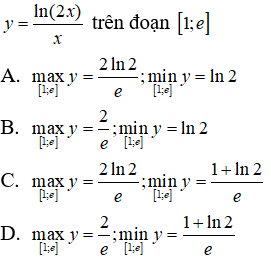 Bài tập trắc nghiệm Giải tích 12 | Câu hỏi trắc nghiệm Giải tích 12