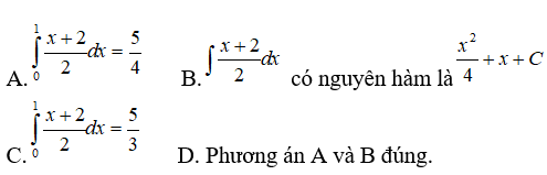 Bài tập trắc nghiệm Giải tích 12 | Câu hỏi trắc nghiệm Giải tích 12