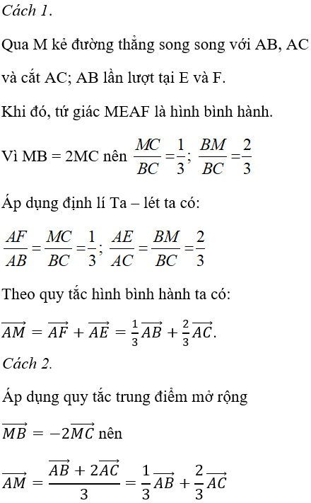 Bài tập trắc nghiệm Hình học 10 | Câu hỏi trắc nghiệm Hình học 10