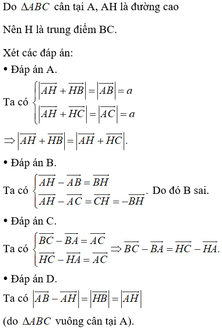 Bài tập trắc nghiệm Hình học 10 | Câu hỏi trắc nghiệm Hình học 10