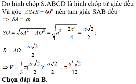 Bài tập trắc nghiệm Hình học 12 | Câu hỏi trắc nghiệm Hình học 12