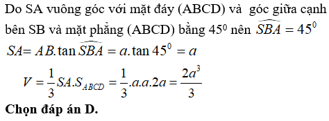 Bài tập trắc nghiệm Hình học 12 | Câu hỏi trắc nghiệm Hình học 12