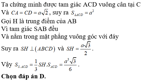 Bài tập trắc nghiệm Hình học 12 | Câu hỏi trắc nghiệm Hình học 12