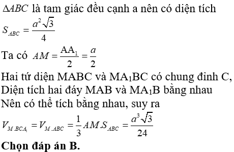 Bài tập trắc nghiệm Hình học 12 | Câu hỏi trắc nghiệm Hình học 12