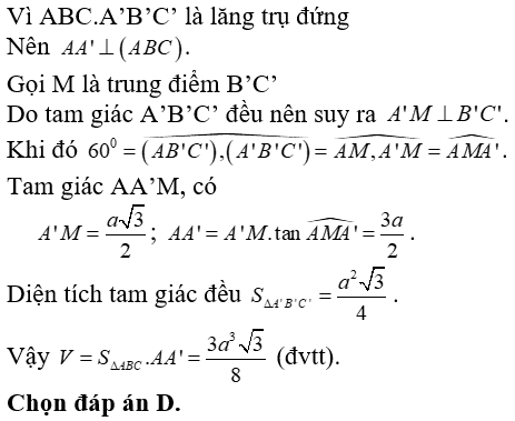 Bài tập trắc nghiệm Hình học 12 | Câu hỏi trắc nghiệm Hình học 12