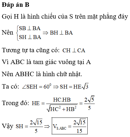 Bài tập trắc nghiệm Hình học 12 | Câu hỏi trắc nghiệm Hình học 12