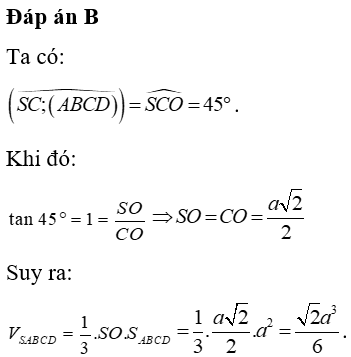 Bài tập trắc nghiệm Hình học 12 | Câu hỏi trắc nghiệm Hình học 12