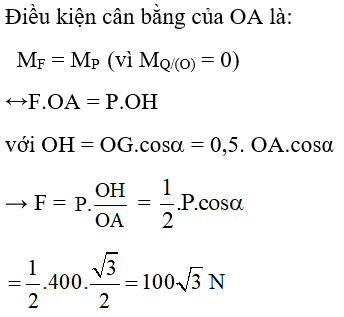  30 câu trắc nghiệm Cân bằng của một vật có trục quay cố định - Momen lực cực hay có đáp án (phần 2) 