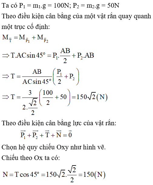  30 câu trắc nghiệm Cân bằng của một vật có trục quay cố định - Momen lực cực hay có đáp án (phần 2) 