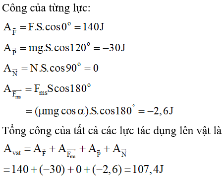  25 câu trắc nghiệm Công và công suất cực hay có đáp án (phần 2) 