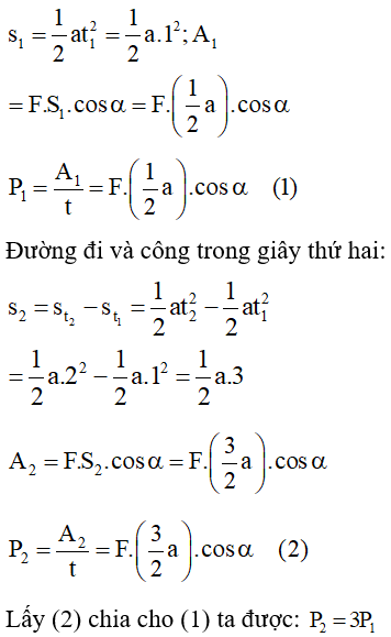  25 câu trắc nghiệm Công và công suất cực hay có đáp án (phần 2) 