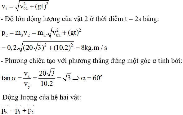  27 câu trắc nghiệm Động lượng - Định luật bảo toàn động lượng cực hay có đáp án (phần 2) 