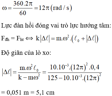  22 câu trắc nghiệm Lực hướng tâm cực hay có đáp án (phần 1) 