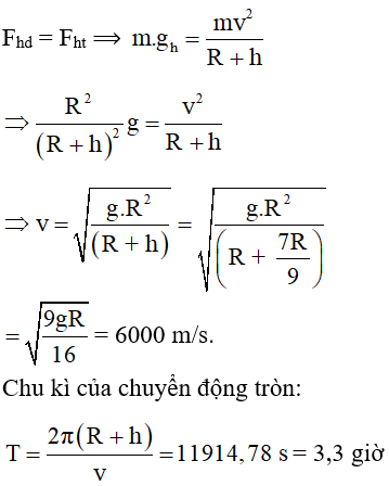  22 câu trắc nghiệm Lực hướng tâm cực hay có đáp án (phần 1) 