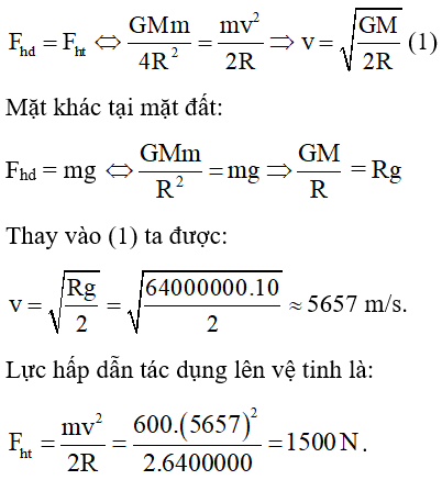  22 câu trắc nghiệm Lực hướng tâm cực hay có đáp án (phần 1) 