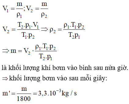  22 câu trắc nghiệm Phương trình trạng thái của khí lí tưởng cực hay có đáp án (phần 2) 