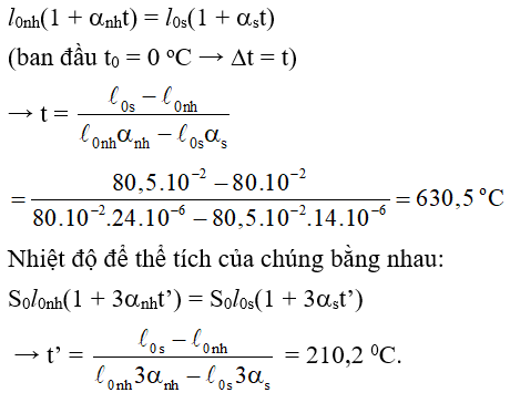  25 câu trắc nghiệm Sự nở vì nhiệt của vật rắn cực hay có đáp án (phần 2) 