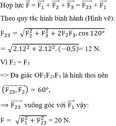  20 câu trắc nghiệm Tổng hợp và phân tích lực - Điều kiện cân bằng của chất điểm cực hay có đáp án (phần 2) 