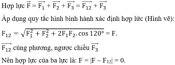  20 câu trắc nghiệm Tổng hợp và phân tích lực - Điều kiện cân bằng của chất điểm cực hay có đáp án (phần 2) 