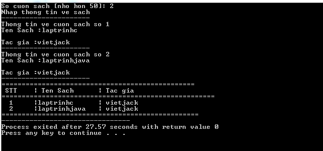 Bài tập về Structure trong C++