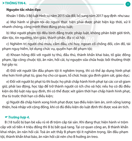 Em hãy đọc các thông tin, trường hợp sau và trả lời câu hỏi