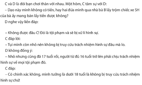 Theo em, thông tin C đưa ra là đúng hay sai? Vì sao?