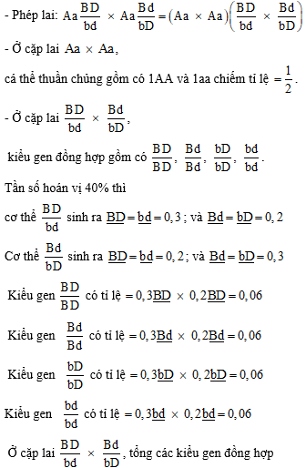 Cách giải bài tập xác suất trong quy luật di truyền – di truyền liên kết gen và hoán vị gen