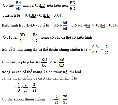 Cách giải bài tập xác suất trong quy luật di truyền – di truyền liên kết gen và hoán vị gen