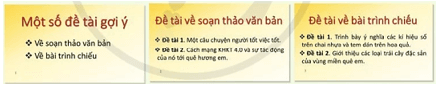 Em hãy tạo nhanh ba slide như hình ở dưới dây và thực hiện các bước sau (ảnh 1)