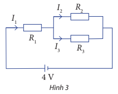 Cho sơ đồ mạch điện như Hình 3 Biết R1 = 4 Ôm, R2 = 4 Ôm và R3 = 8 Ôm