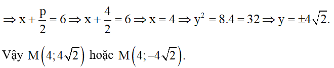 Lập phương trình chính tắc của parabol (P), biết phương trình đường chuẩn là x = –2 (ảnh 1)