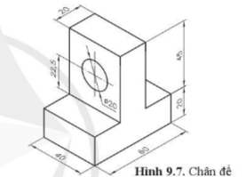 Vật thể trên hình 9.7 được tạo thành từ mấy khối? Đọc kích thước của các khối đó