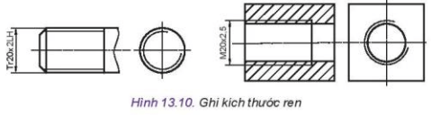 Lý thuyết Công nghệ 10 Kết nối tri thức Bài 13: Biểu diễn quy ước ren | Thiết kế và công nghệ 10