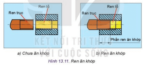 Lý thuyết Công nghệ 10 Kết nối tri thức Bài 13: Biểu diễn quy ước ren | Thiết kế và công nghệ 10