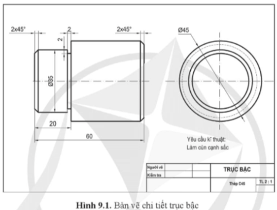 Bản vẽ hình 9.1 cho ta biết những thông tin gì?