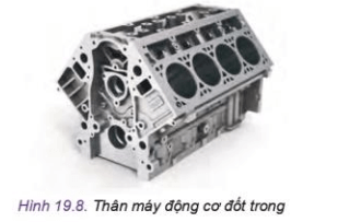 Quan sát Hình 19.8 và cho biết mô tả thân máy của động cơ thẳng hàng hay động cơ chữ V
