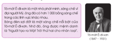 Công nghệ lớp 5 Cánh diều Bài 3: Nhà sáng chế