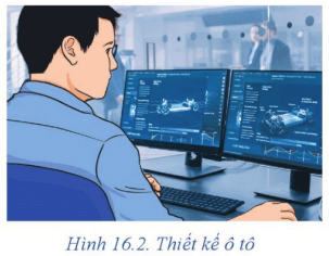 Quan sát Hình 16.2 và cho biết người thiết kế đang thực hiện công việc nào