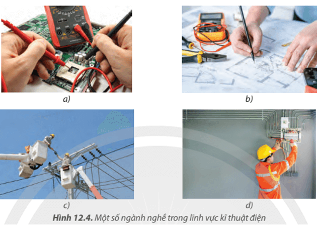 Những ngành nghề được minh họa trong Hình 12.4 có yêu cầu