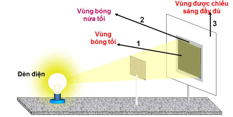 Bóng nửa tối là gì? Lấy ví dụ về bóng nửa tối