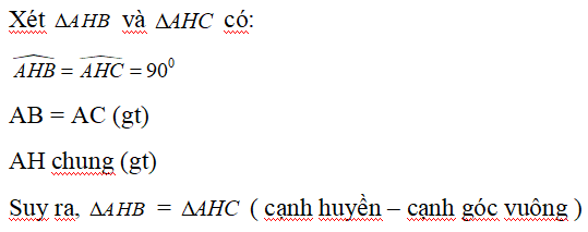 Các trường hợp bằng nhau của hai tam giác hay, chi tiết