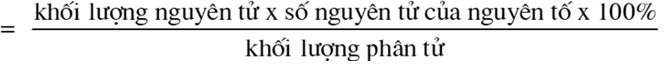 Công thức tính phần trăm khối lượng các nguyên tố trong hợp chất lớp 7 (hay, chi tiết)