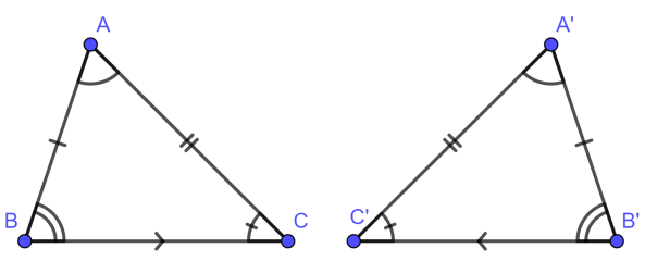 Trường hợp bằng nhau thứ hai của tam giác hay, chi tiết